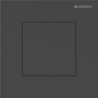 Plaque de commande Geberit type 40 urinoir - pneumatique - carré - noir mat/ facile à nettoyer