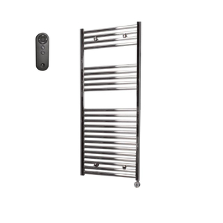 Sanicare HVS Radiateur électrique - 111,8x45cm - 435W - avec télécommande - thermostat - chrome - en bas à droite - chrome