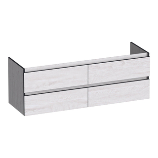 BRAUER Joy Edge wastafelonderkast 140 4 softclose lades - greeploos - 2 sifon uitsparingen - Forest Seashell