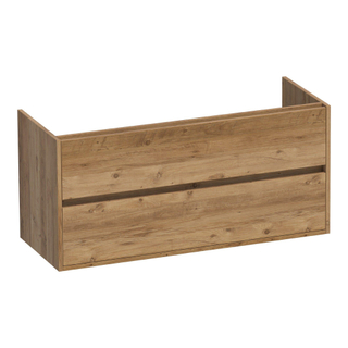 BRAUER Adore wastafelonderkast - 120x46x55cm - 2 softclose lades - greeploos - 1 sifon uitsparing - Chateau