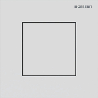 Plaque de commande Geberit type 40 urinoir - pneumatique - carré - blanc mat/facile à nettoyer