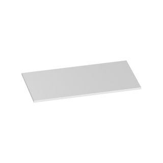 Finestone wastafelblad 80x46x1.5cm wit 2x Saniclass beugel 38cm voor topplaat staal OUTLET