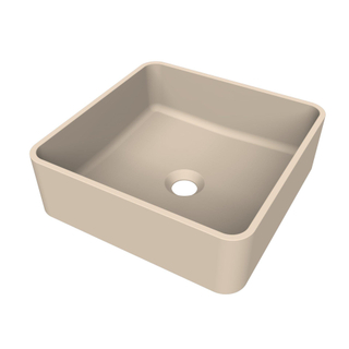 Arcqua Case vasque à poser - carrée - 37x37cm - sable mat