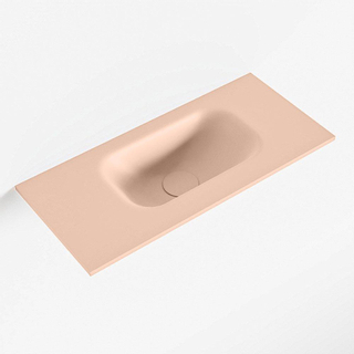 Mondiaz EDEN Fontein - 50x23x0.9cm - wasbak Rechts - zonder kraangaten - voor toiletmeubel - Solid surface - Rosee