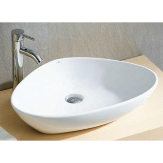 Xellanz Elite waskom rond 58,5 x 39 x 14 cm keramiek glans wit