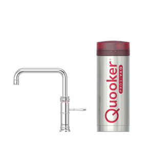 Quooker BE Classic Fusion Square robinet d'eau bouillante - bec pivotant - réservoir PRO3 - Eau chaude / eau bouillante - Chrome