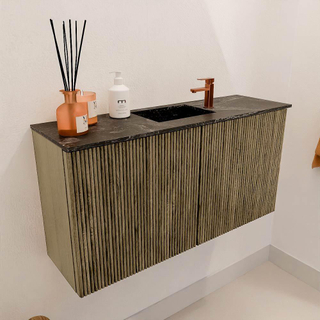 Mondiaz JOYA-DLUX 80cm toiletmeubel - kleur Dusk - Wastafel FAYE positie Midden 1 kraangat kleur Lava.