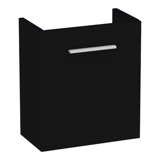 BRAUER Florence Fonteinonderkast - 40x45x22cm - 1 linksdraaiende deur - zonder greep - MDF - hoogglans zwart