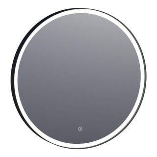 BRAUER Jade Edge spiegel - 70 rond met zwart frame en directe LED-verlichting met dimfunctie en touch-bediening