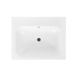 Best Design Lavabo 60cm pour meuble Splash sans trou de robinet Blanc