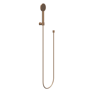 IVY Handdoucheset - rond - satin spray - met verstelbare wandsteun - doucheslang 150cm - staafmodel - 120 cm - Geborsteld mat koper PVD