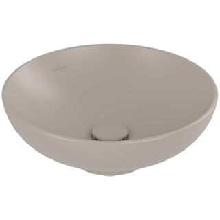Villeroy & Boch Loop & Friends Opzetwastafel - 42 x 42 x 12 cm - Almond CeramicPlus - zonder overloop