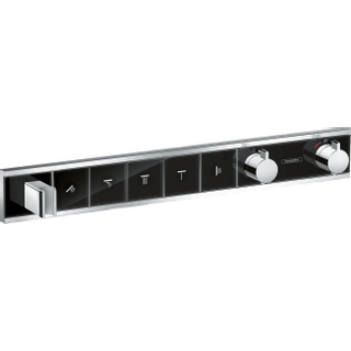 Hansgrohe RainSelect afbouwdeel voor inbouw douchekraan thermostatisch voor 5 functies 66.9x90cm zwart/chroom