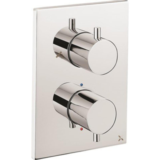 Crosswater MPRO Crossbox Douchekraan - inbouw - thermostatisch - 3 functies - incl. inbouwdeel - chroom