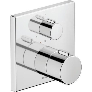 Duravit Thermostatarmaturen Afbouwdeel - inbouw bad/douchekraan - thermostatisch - 1 uitgang - 15x15cm - glans chroom