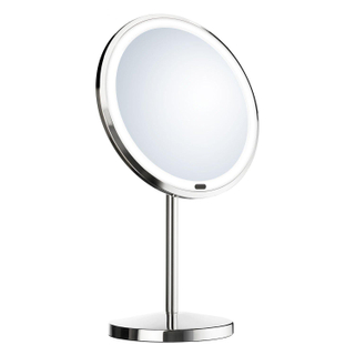Saniclass Pro Miroir de maquillage sur pied 7x grossissant 20cm avec éclairage chrome