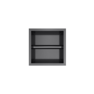 Hotbath &MORE Inbouw Toiletrol Houder - 16x16x13cm - Geborsteld zwart PVD