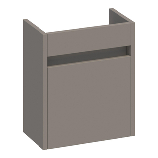 Saniclass Nexxt Fonteinonderkast - 40x45x22cm - 1 rechtsdraaiende deur - greep - MDF - mat taupe
