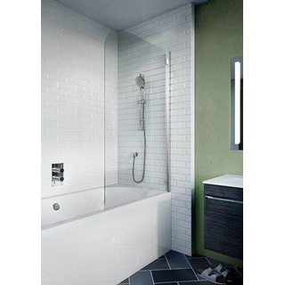 Crosswater Kai Pare-baignoire 85x138cm 1 paroi pivotante avec verre de sécurité 6mm clair aluminium argenté