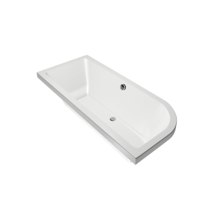 Xenz Principe baignoire sans panneau 180x80cm droite avec pieds sans vidage Autre Acrylique Blanc haute brillance