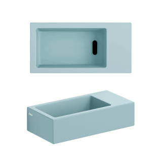 Clou Flush 3 Lave-mains 36x18x9cm sans trou de robinet droite céramique bleu mat