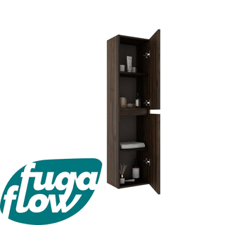 FugaFlow Eccelente Arredo Hoge Kast - 140x35x27cm - 2 deuren - noten