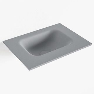 Mondiaz LEX Lave-main - 40x30x0.9cm - lavabo au centre - sans trou de robinet - Solid Surface - pour meuble lave mains - Plata