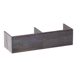 BRAUER Embrace wastafelonderkast - 139x35x45.5cm - 2 softclose lades - greeploos - 2 sifon uitsparingen - Driftwood