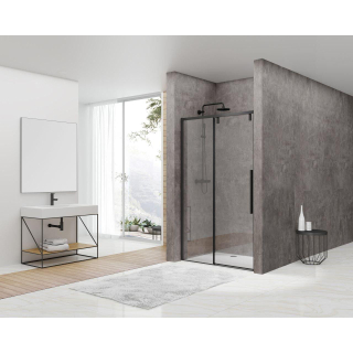 Van Rijn Products ST06 Softclose schuifdeur - 118x200cm - helder glas - dikte 8mm - incl. greep - zwart