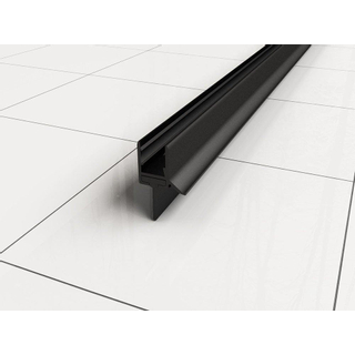 Xellanz Bande anti-fuite universelle horizontale 200cm pour verre 10mm noir mat