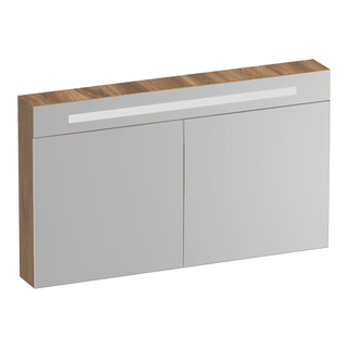 BRAUER Promise Deluxe spiegelkast - 120x70x15cm - met verlichting - 2 dubbelzijdige spiegeldeuren - Honey