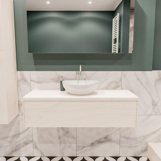 Mondiaz LUSH Meuble salle de bains Underlayment 1 tiroir 120x30x45cm lavabo BARCO Centre 1 trou de robinet