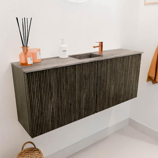 Mondiaz JOYA-DLUX 100cm toiletmeubel - kleur Shadow - Wastafel FAYE positie Midden 1 kraangat kleur Oza.