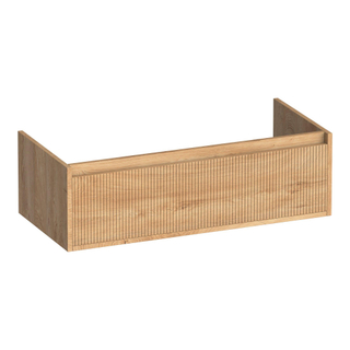 BRAUER Hope Wavy meuble sous lavabo 100 1 tiroir softclose sans poignée - 1 découpe pour le siphon - Forest Tan