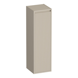 BRAUER Adore Wavy hoge kast - 120x35x35cm - 1 deur - rechtsdraaiend - greeploos - mat beige