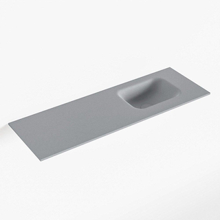 Mondiaz LEX Lave-main - 90x30x0.9cm - lavabo droite - sans trou de robinet - Solid Surface - pour meuble lave mains - Plata