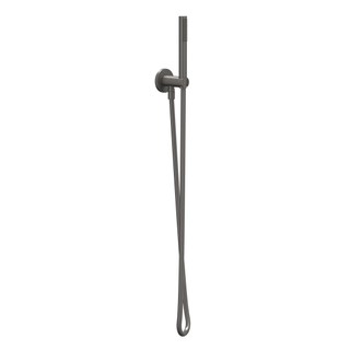 IVY Glijstangset - met handdouche - rond - satin spray - doucheslang 150cm - Geborsteld metal black PVD