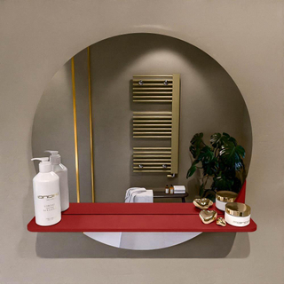 Mondiaz SPOT Miroir de salle de bain - rond 60cm - plan de miroir - couleur Fire