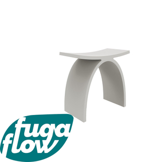 FugaFlow Eccelente Acces Tabouret de salle de bain - 43x23.5x43cm - solid surface - blanc mat DESTOCKAGE