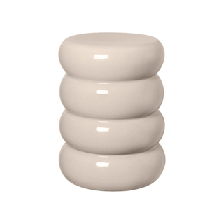 Blomus TORU tabouret - 44x34x34cm - céramique - rond - Lily white