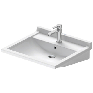 Duravit Starck 3 lavabo 60x54,5cm 1 trou de robinet avec trop-plein blanc