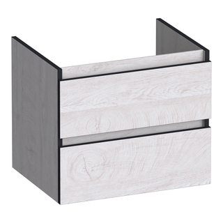 BRAUER Joy Edge meuble sous lavabo 60 2 tiroirs softclose - sans poignée - 1 découpe pour le siphon - Forest Seashell