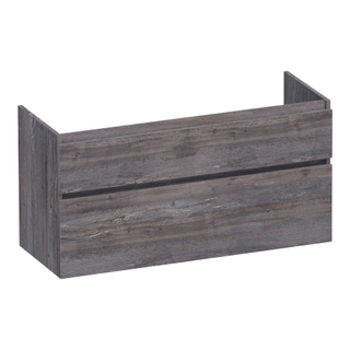 BRAUER Delight wastafelonderkast - 120x46x60cm - 2 softclose lades - greeploos - 1 sifon uitsparing - Driftwood