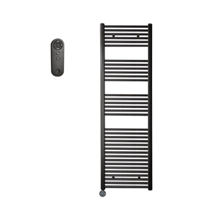 Sanicare HVS Elektrische Radiator - 172x60cm - 1127W - met afstandsbediening - thermostaat - zwart - linksonder - mat zwart