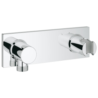 GROHE Grohtherm F Set de finition coude mural pour mitigeur encastré avec support douche vertical ou horizontal chrome