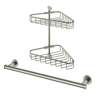 Hotbath Cobber set accessoires douche 2 pièces nickel brossé