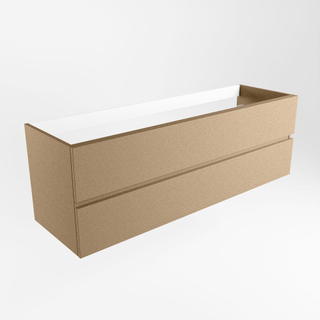 Mondiaz VICA Meuble sous vasque - 150x45x50cm - 2 tiroirs - softclose - 1 découpe droite - Oro