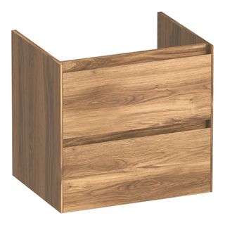BRAUER Inspire wastafelonderkast 60 2 softclose lades - greeploos - 1 sifon uitsparing - Honey