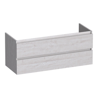 BRAUER Joy Wavy wastafelonderkast 120 2 softclose lades - greeploos - 1 sifon uitsparing - Forest Seashell