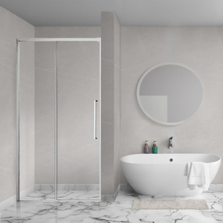 Aqua Vista Lokla Porte de niche - 100x200cm - incl. kit de montage - chrome